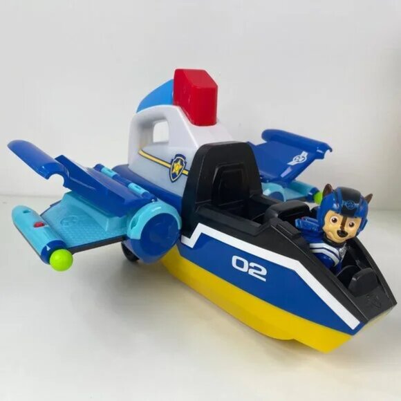 Paw Patrol Chase Large Jet to The Rescue Deluxe Transforming Spiral Rescue Jet - Picture 2 of 7